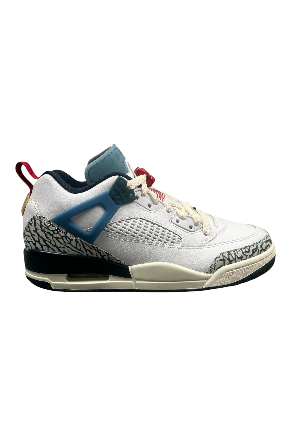 Jordan Spizike Low | White / Blue / Red | Size UK 7