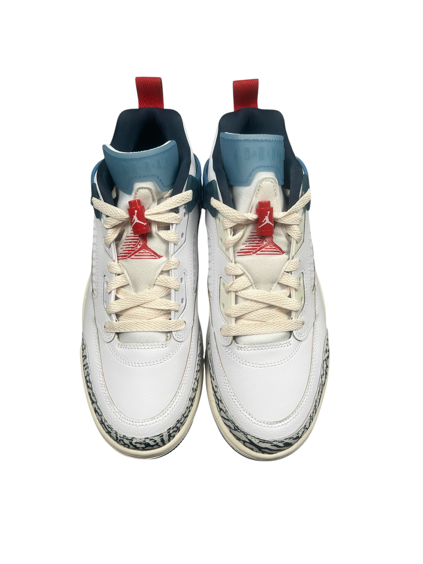 Jordan Spizike Low | White / Blue / Red | Size UK 7