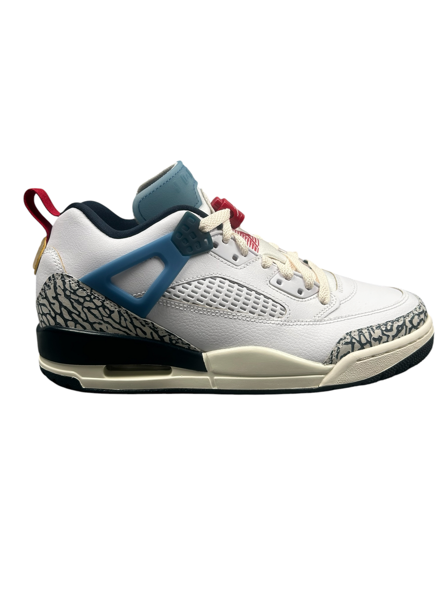 Jordan Spizike Low | White / Blue / Red | Size UK 7